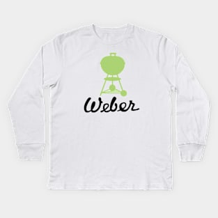 Grill Giants Weber Classic Vintage Avocado Kettle Kids Long Sleeve T-Shirt